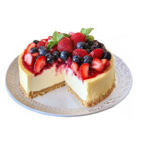 CHEESECAKE DE FRESA y ARÁNDANOS